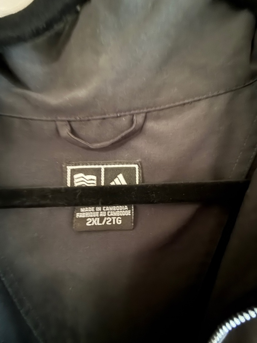 adidas Black Zip-Up Jacket with Subtle Logo - Picture 2 of 3
